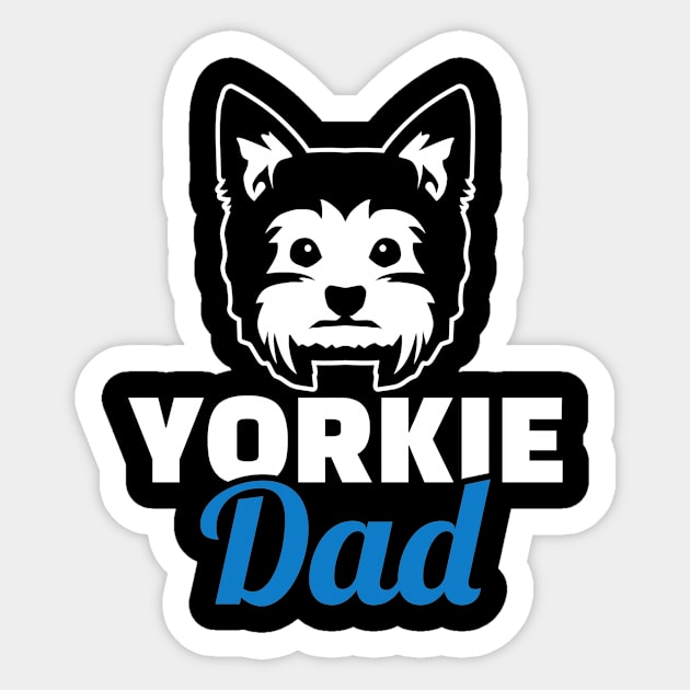 Yorkie Dad Sticker by Designzz